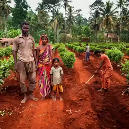 Wayanad plantations with laterite soil producing bold black pepper lots